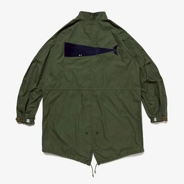 AirRoom 正品現貨 2024AW DESCENDANT D-65 OXFORD COAT 刺繡 鯨魚 長版 軍外套