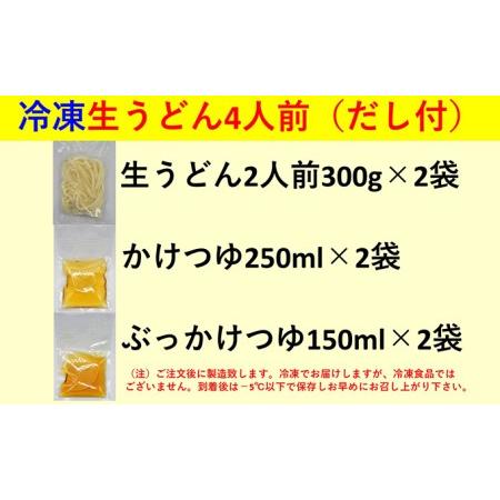 ふるさと納税 うどん あやうた製麺 冷凍 生うどん 4人前 丸亀 讃岐 讃岐うどん 生麺 冷凍うどん つゆ 小袋 付き セット だし 麺類 加工食品 惣菜 香川県丸亀市