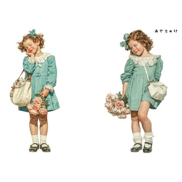 【4 月新品 1】08-121-0009 人物貼紙 春日復古