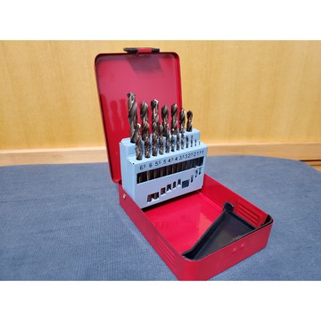 極光商城-M35高速鋼烤黃麻花鑽全磨不銹鋼開孔含鈷電鑽頭套裝直柄刃具