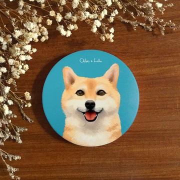 汪喵陶瓷吸水杯墊 - 柴犬 柴柴