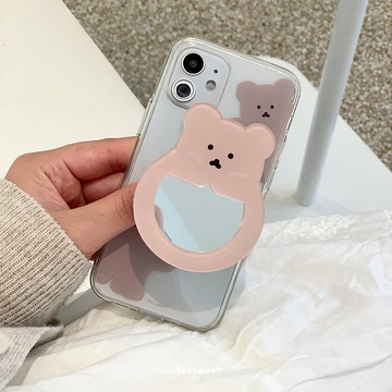 韓國文創 Chanibear Mirror Handy tok (3色) 手機支架手機粘貼