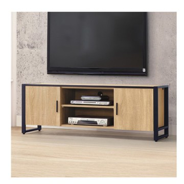 【MUNA 家居】鐵框灰橡5尺電視櫃/長櫃(T103)(共兩色)原切色