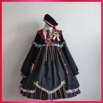 『ATC』 萬聖節服裝女魔法少女lolita小女巫鍊金黑暗系洛麗塔連衣裙套裝洋裝
