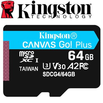 Kingston 金士頓 64GB microSDXC UHS-I U3 V30 A2 記憶卡 SDCG4/64GB