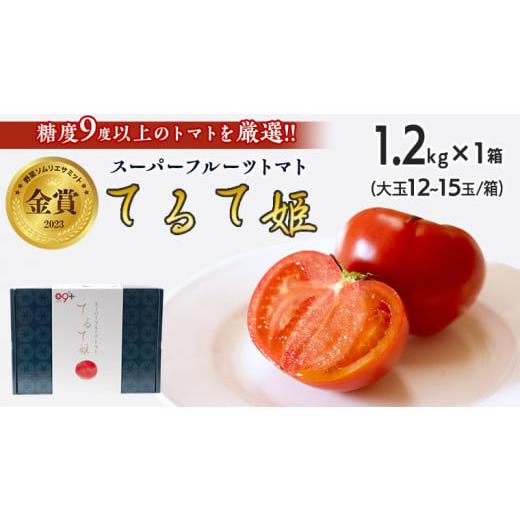 ふるさと納税 茨城県 筑西市  てるて姫 中箱 約1.2kg × 1箱  糖度9度 以上 スーパーフルーツトマト 野菜 フルーツトマト フル…