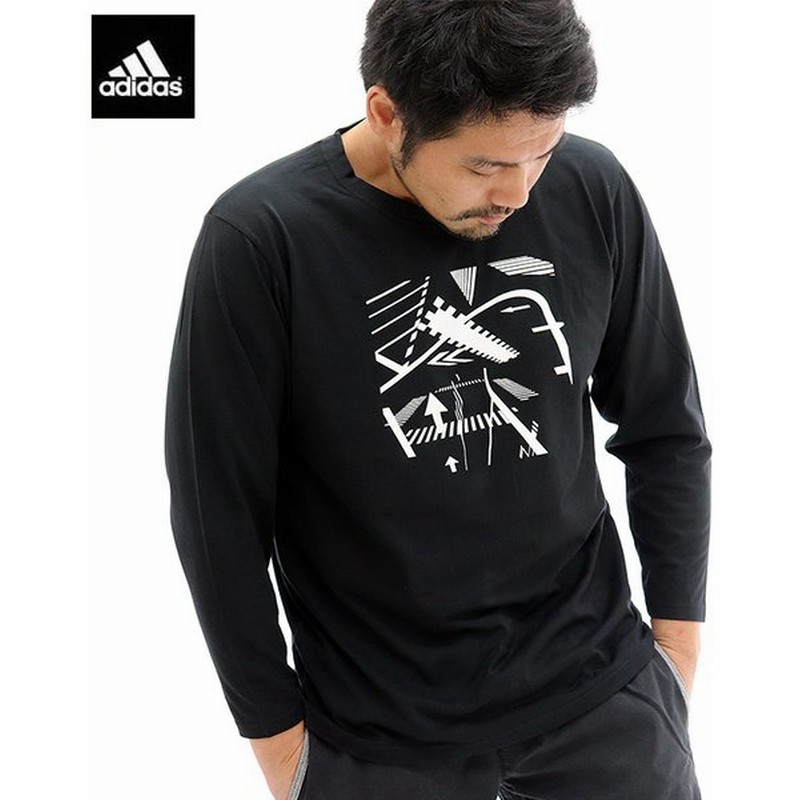 Adidas アディダス ロンｔ 長袖 Tシャツ 綿100 アディダスtシャツ メンズ ブラック 通販 Lineポイント最大0 5 Get Lineショッピング