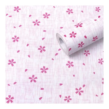 無痕自黏靜電玻璃貼 櫻花圖案 靜電吸附 免膠 玻璃窗戶裝飾貼 60x200cm  櫻花  1個