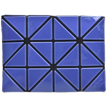 ISSEY MIYAKE 三宅一生BAOBAO撞色幾何方格名片/卡片夾(湛藍/蔚藍色)