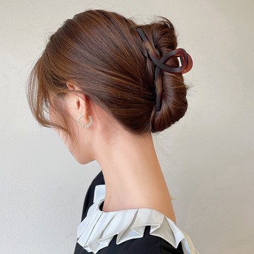 磨砂發抓夾女后腦勺夏大號網紅年新款盤發氣質高級感馬尾發夾
