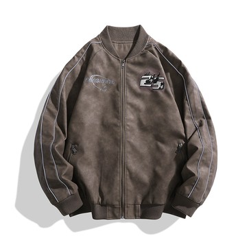 【HOT 本舖】男装跨境皮衣男士外套秋季新款潮牌機車服防風帥氣修身痞帥PU皮夾克男