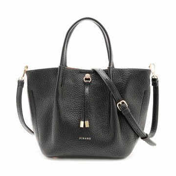 FIRANO-流蘇吊飾手提/斜背兩用包(黑色)