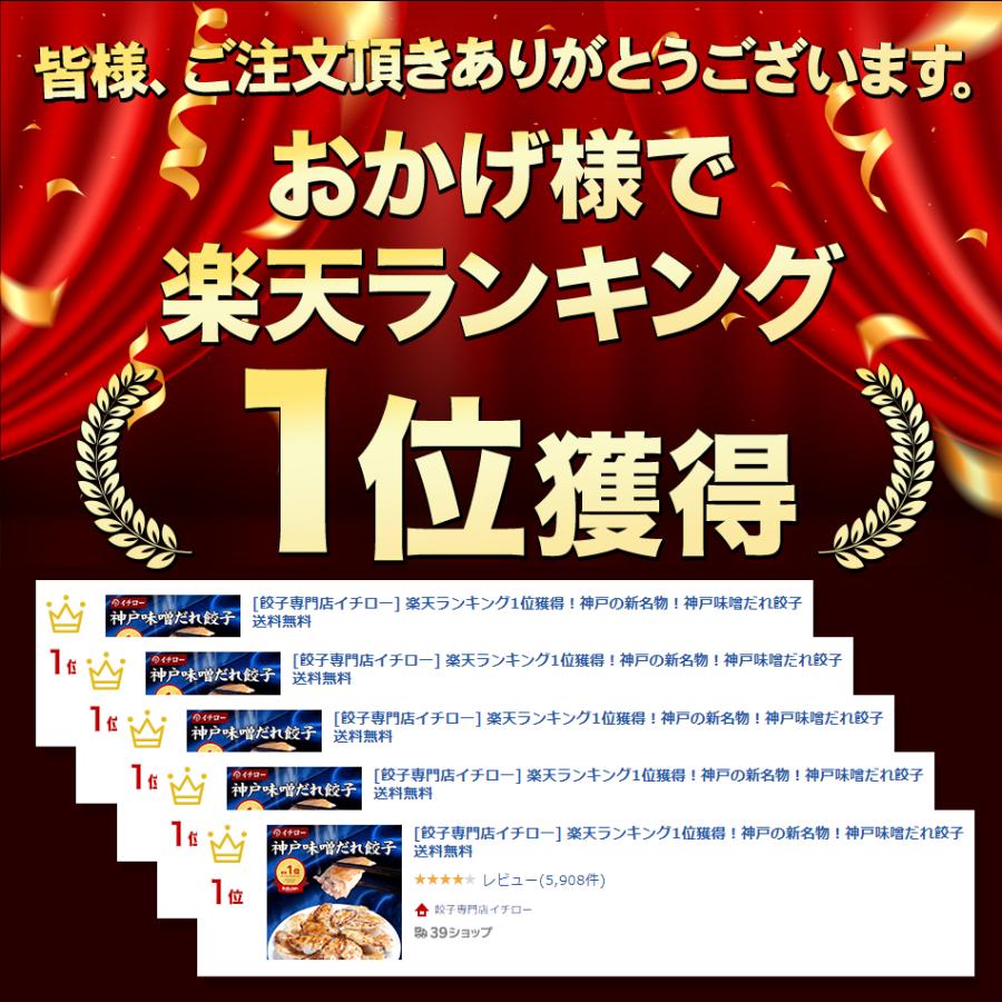 味噌だれ 餃子 50個 800g 冷凍 神戸餃子 イチロー餃子 ギョウザ ギョーザ ご当地餃子  味噌だれ餃子50個  お歳暮 ギフト