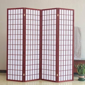 《C&B》大和田84格四面和風屏風(三色可選)櫻桃色
