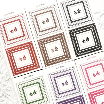 葉子方形標籤紙