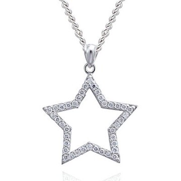 925純銀項鍊 吊墜-韓版時尚耀眼五角星母親節情人節生日禮物女飾品73dk141【獨家進口】【米蘭精品】