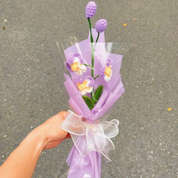 情人節禮盒   客製化禮物2026八月生辰蘭花花束 - 手工編織