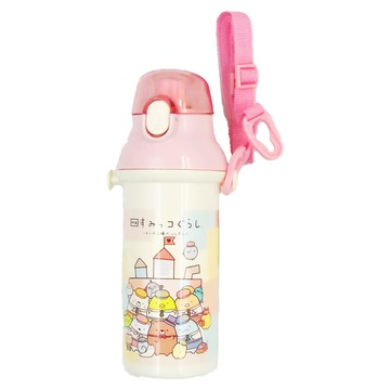 Skater 水壺 9.5 x 7.9 x 21cm  角落小夥伴 米色 + 粉色  480ml  1個