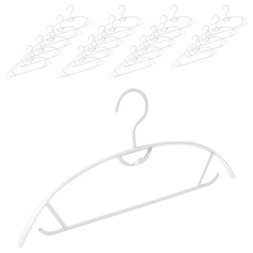 iRoom 北歐風可疊掛無痕防滑曬衣架 弧型衣架  柔霧白  20個