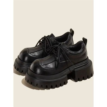 JK配裙顯瘦日系帶小皮鞋女2025新款增高厚底復古英倫風法式樂福鞋