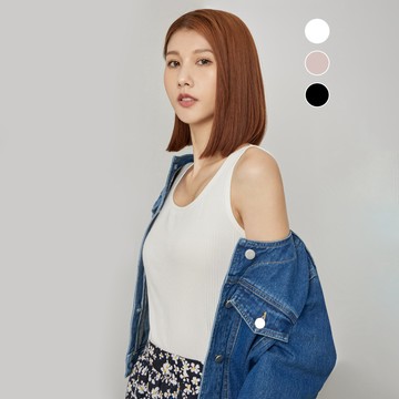 niceioi 舒適百搭基本款棉質坑條背心