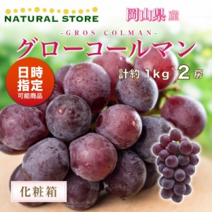  グローコールマン 高級ぶどう ぶどう 約1kg 2房 岡山県産 ぶどう 葡萄  化粧箱