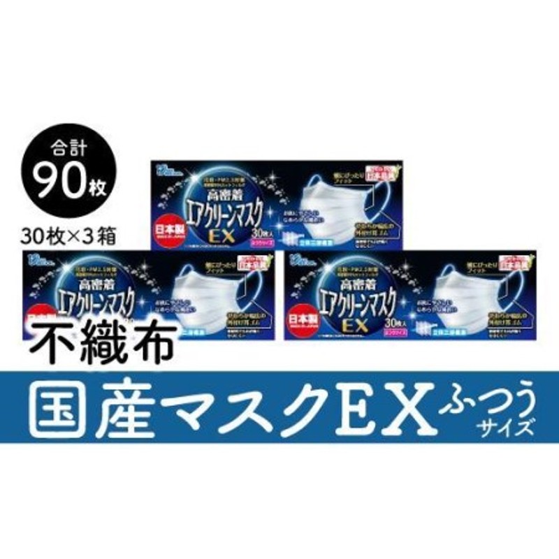 マスク（お徳用）国産不織布マスク（ふつうサイズ） 30枚入×3箱 (サージカルマスク) 通販 LINEポイント最大1.5%GET |  LINEショッピング