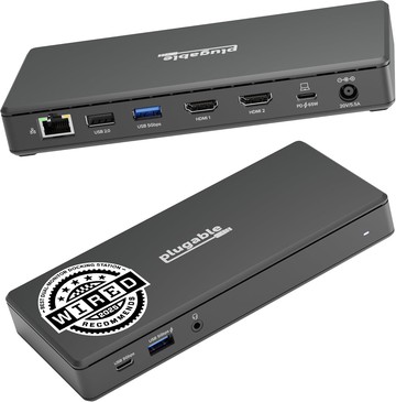 [6美國直購免運] Plugable UD-MSTH2 9合1顯示器擴充埠 65W USB-C Docking Station Dual 4K 60Hz HDMI
