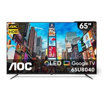 AOC 65型 4K Google TV 智慧聯網液晶螢幕顯示器(65U8040) 福利品 含基本安裝