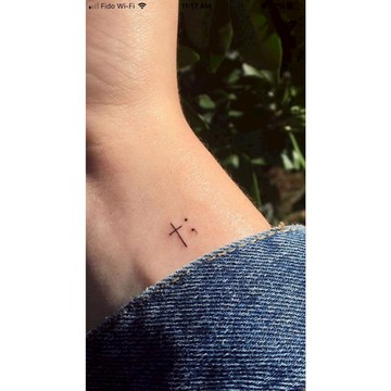 「信仰 / 重生」分號 十字架 紋身貼紙 微刺青 輕紋身  IG 打卡 小紅書 流行 抖音同款 紋身貼 性感 文字 草寫