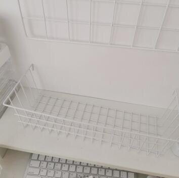 照片墻 網格照片墻鐵藝置物架粉色少女心房間布置墻壁裝飾簡約照片架