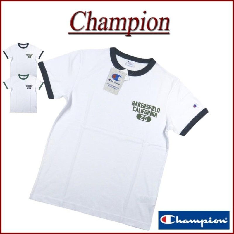 Champion チャンピオン トリコロールタグ カレッジプリント 半袖