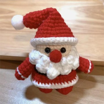 🔥新款🔥【非成品】手工編織diy材料包聖誕老人玩偶針織掛件擺件可愛包掛diy毛線針織/手作材料包/鉤織毛線 H8TB