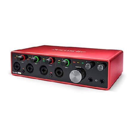 Focusrite 18i8 3rd Gen 18x8 USB Audio Interface Scarlett usb with XLR Cables and 4-Inch TRS Cables Bundle (5 Items)