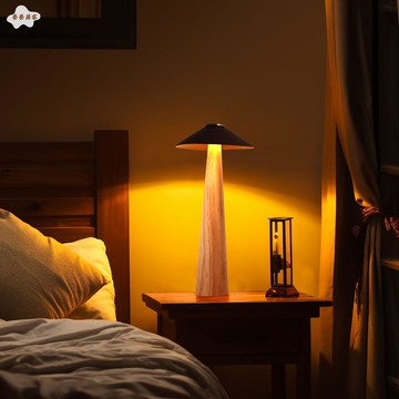 原木風設計師款臺燈 復古侘寂風客廳高級感沙發旁邊中古立式臺燈 [PP0505061]