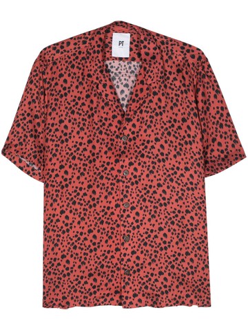 PT Torino - animal-print shirt - men - Viscose - 40 - Red