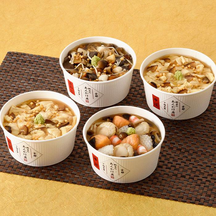 下鴨茶寮 料亭のあんかけ丼（ギフト） 湯葉 ゆば きのこ キノコ 茸 海鮮 貝柱 えび しめじ 麦ご飯 父の日 母の日 お中元 お歳暮 ギフト