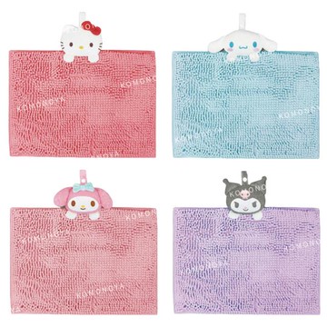 小禮堂 Sanrio 三麗鷗 50x37cm 超吸水腳踏墊 (探頭款) Kitty 美樂蒂 酷洛米 大耳狗