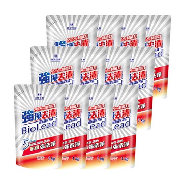 【台塑生醫】BioLead超濃縮強淨去漬洗衣精補充包1kg(12包入)
