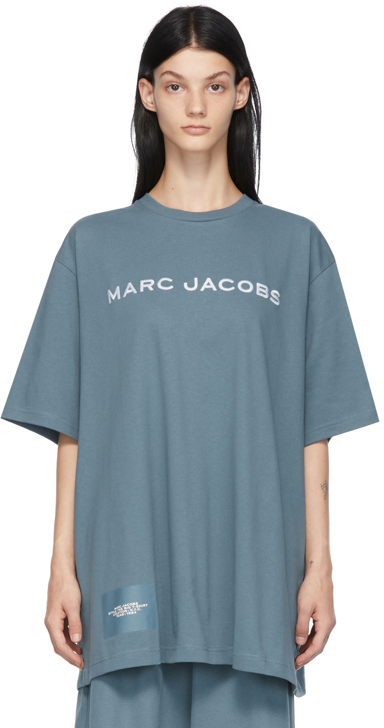 Marc Jacobs 蓝色The Big T-Shirt T 恤推薦| SSENSE GLOBAL