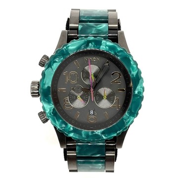 NIXON 42-20 玳瑁綠 手錶 石英錶 手錶女生 手錶男生 女錶 男錶 防水手錶 A037-9999 42MM