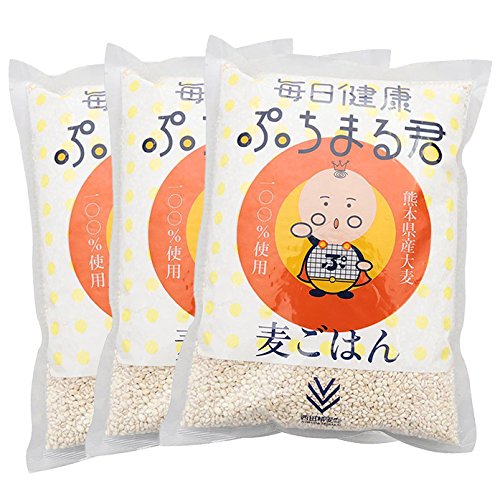 西田精麦 毎日健康 ぷちまる君 1kg )3袋 熊本県産 大麦100%使用