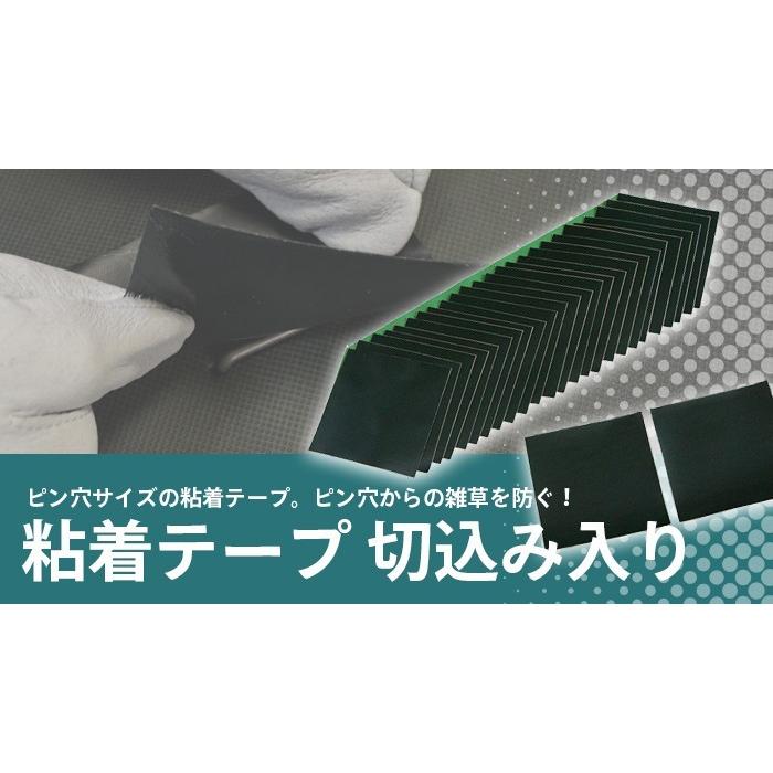 防草シート「ナックスS240(2ｍ×30ｍ) Uピン(250本)シール(250枚)セット」　厚さ0.65ｍｍ 耐用年数約7年（送料無料） 白崎コーポレーション