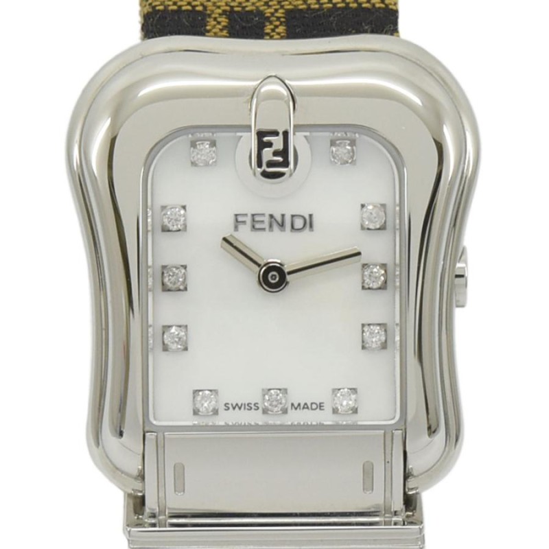 フェンディ FENDI 腕時計 11Pダイヤ ズッカ ウォッチ ホワイトシェル