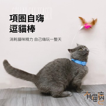 有喵病 項圈自嗨逗貓棒 (貓玩具、項圈)