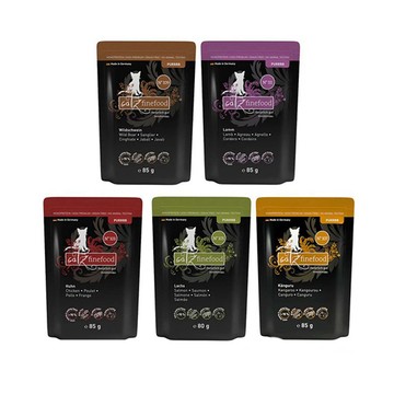 CATZ 【16入組】德國-單一純肉低敏無穀主食餐包 80-85g  finefood貓專用主食餐包