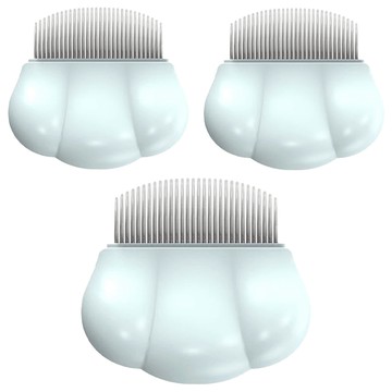 寵物夢工廠 貝殼梳毛刷 9 x 9cm  藍色  3支