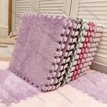 租房好物毛毛地毯臥室少女ins風房間床邊易打理整鋪拼接泡沫地墊