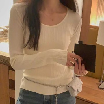 正韓女上衣 羊毛長袖針織衫OSR1063-創翊韓都