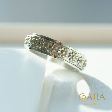 STEEL 鋼戒。轉動．雛菊 | TM